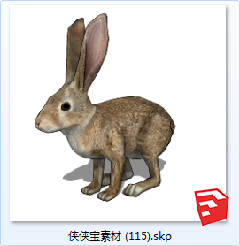 式地奔跑动物SU模型sketchup模型115-SU建筑景观室内模型
