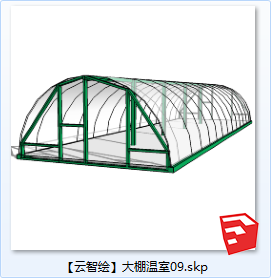 大棚温室SU模型sketchup模型9-SU建筑景观室内模型