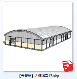 大棚温室SU模型sketchup模型17-SU建筑景观室内模型