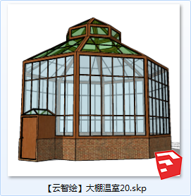 大棚温室SU模型sketchup模型20-SU建筑景观室内模型