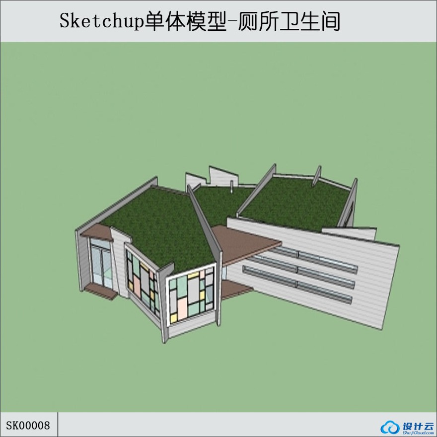 su模型下载-厕所卫生间su模型-SU建筑景观室内模型