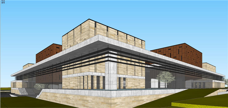 模型海尔青岛全球创新模式设计研究中心方案一DC国际-sketchup建筑景观室内模型