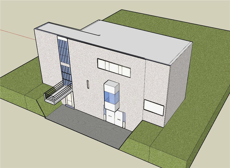 Vaucresson商业别墅1922-sketchup建筑景观室内模型