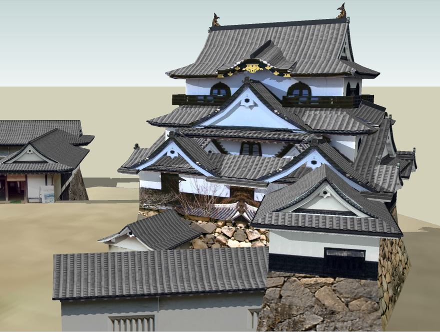 HikoneCastle-sketchup建筑景观室内模型