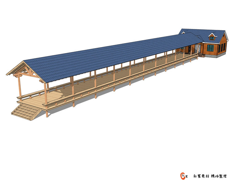 木屋室内室外完整sketchup模型-sketchup建筑景观室内模型