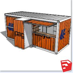 集装箱建筑SU模型第一季_室内室外草图完整sketchup模型78