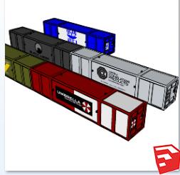 集装箱建筑SU模型第一季_室内室外草图完整sketchup模型94