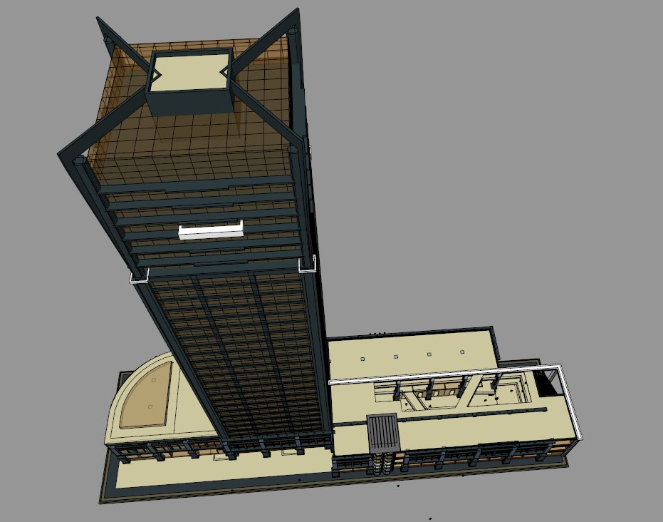 sketchup高层住宅办公楼加底层商业-33层-现代风风格-sketchup建筑景观室内模型