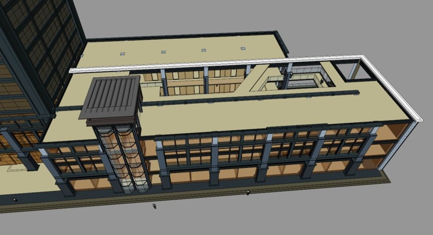 sketchup高层住宅办公楼加底层商业-33层-现代风风格-sketchup建筑景观室内模型