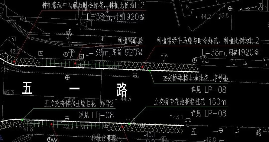 景观动向--立体绿化--某省会城市立交桥立体绿化建设工程施工图（该文件包括：给排水+立体绿化详图）