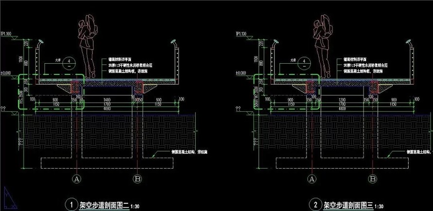 知名设计-某新一线城市江滩风光带景观提质工程全套施工图（该项目文件包括：总图（包含植物）+详图+结构+水电+通用图）