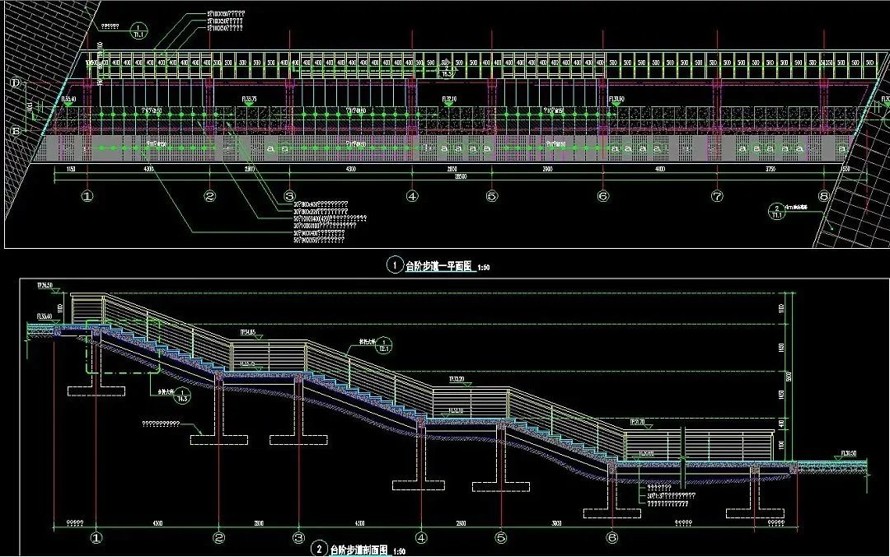 知名设计-某新一线城市江滩风光带景观提质工程全套施工图（该项目文件包括：总图（包含植物）+详图+结构+水电+通用图）