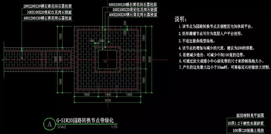 最新首发-铺装施工图标准化模块-透水砖杂拼-曲线路席纹-游步道转换-商业街铺装-园路节点-商业街