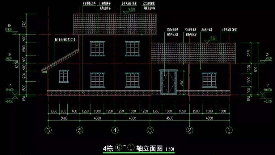 乡土和文化并重-景观和建筑统一-某新农村建设项目14栋民俗建筑外立面改造设计施工图（14栋民俗建筑改造设计施工图）