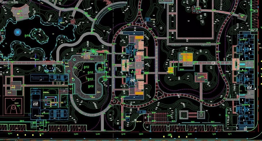 最新整理-方案构图顶豪项目参考-顶豪社区优质景观-全国十二个高端地产景观设计CAD平面参照（12个CAD参照图）
