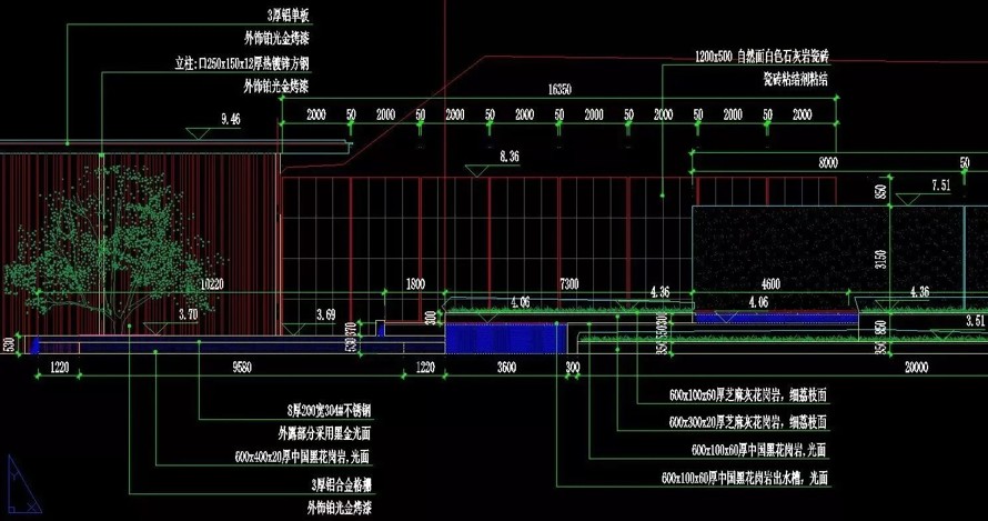 最新整理-极简造型造型现代+极品中式-两个示范区主入口景观设计SU模型+CAD施工图（包括：两个示范区主入口景观模型+施工图）