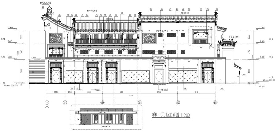 汉文化魅力之作-商业街精品项目-某市汉文化旅游度假区民俗商业街项目初步设计（建筑篇）