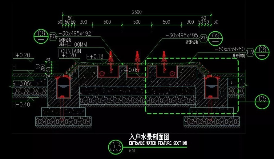 中西碰撞的大成之作-精雕细琢的地王标杆-旭辉某高端地产项目展示区景观设计全扩初套施工图（全套包括：园建+水电+植物）