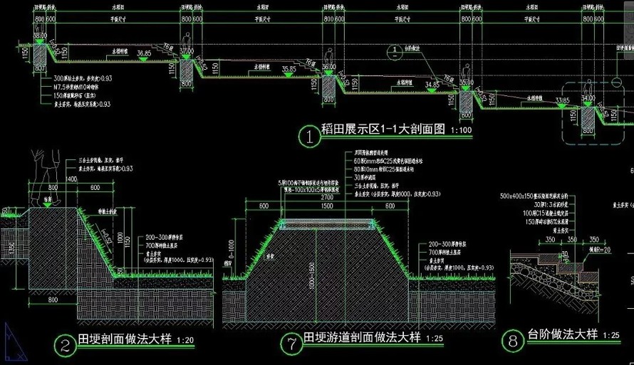 特别推荐-稻香田埂-旱溪滑道-经典的城市农耕文化公园景观设计全套施工图（该项目资料包括：园建+植物+水电+结构）