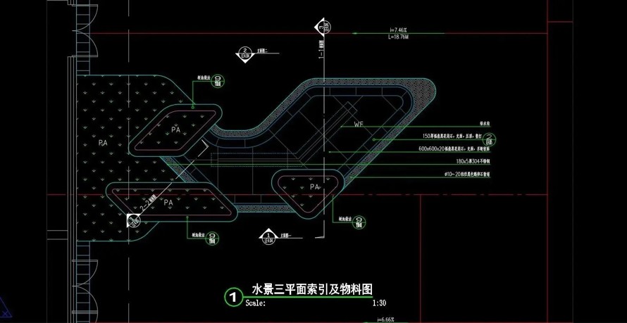 艺术构图的线性景观-现代设计的变化统一-某顶豪地产项目大区景观设计全套施工图（全套包括：园建+水电+植物）