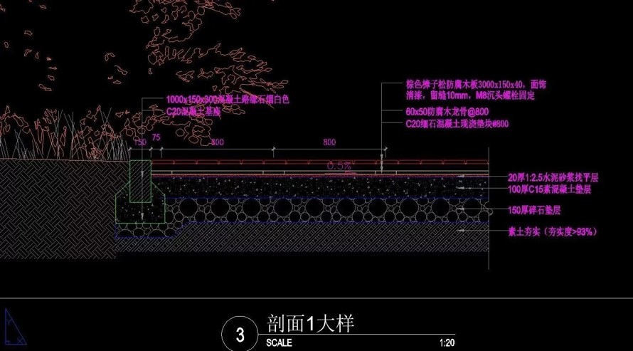 法国岱禾-联手北京古建院-打造涵盖水文段、街市段、山峦段、标准段的城市景观大道精品工程全套施工图（园建+绿化+水电）