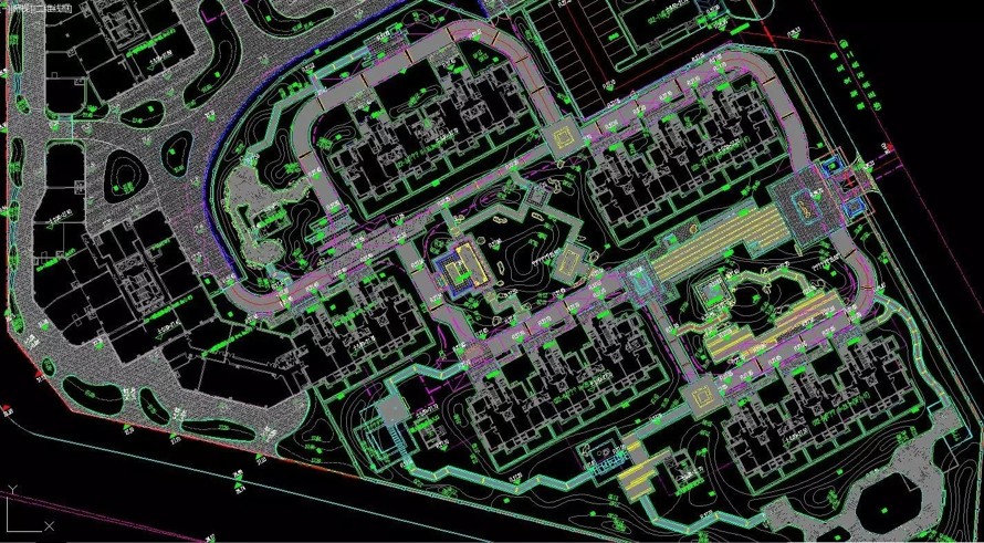 最新整理-方案构图顶豪项目参考-顶豪社区优质景观-全国十二个高端地产景观设计CAD平面参照（12个CAD参照图）