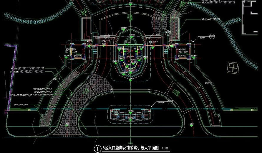 知名设计-全方位景观豪宅-广州佛山某欧式高端地产景观设计全套施工图（该项目资料施工图包括：园建+水电+植物+结构）