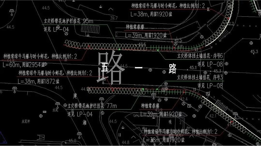 景观动向--立体绿化--某省会城市立交桥立体绿化建设工程施工图（该文件包括：给排水+立体绿化详图）