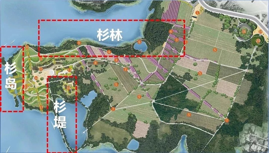 著名公司经典项目—武汉东湖项目—NITA茶园+万国园+美丽乡村—EDSA—森林公园入口节点—道路景观方案