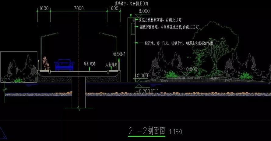 大型钢构凉亭-多边斜面景墙-城市风景名胜区滨湖公园提质改造全套施工图（内容包括：临湖广场、主次入口、堤岸绿化、亮化等）