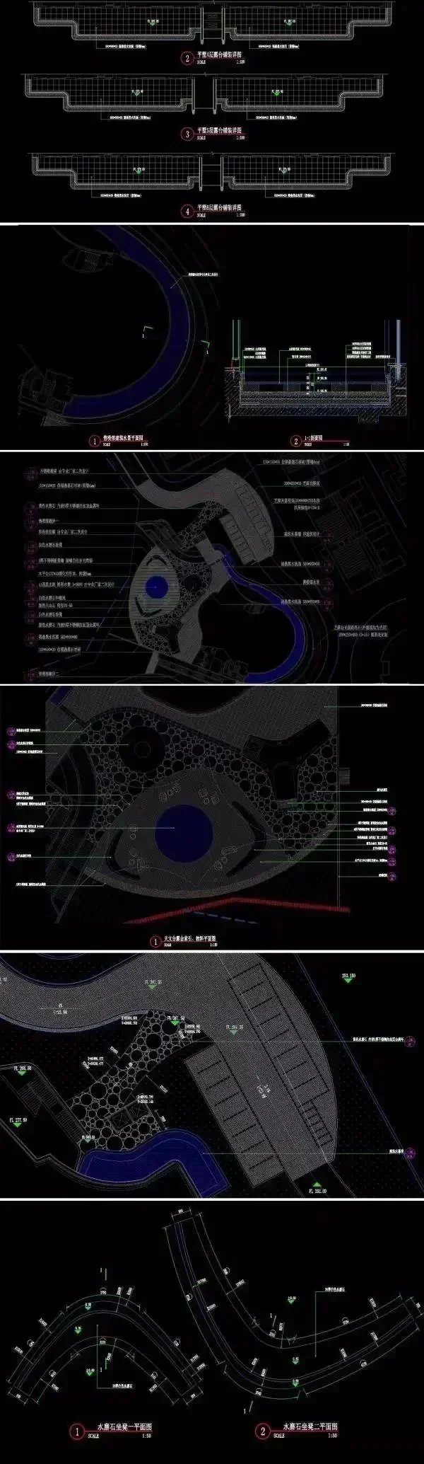 抛弃传统园林模式-打动无数追随狂人-再续超越经典传奇-某金盘奖顶豪项目豪宅示范区景观施工图+实景照片