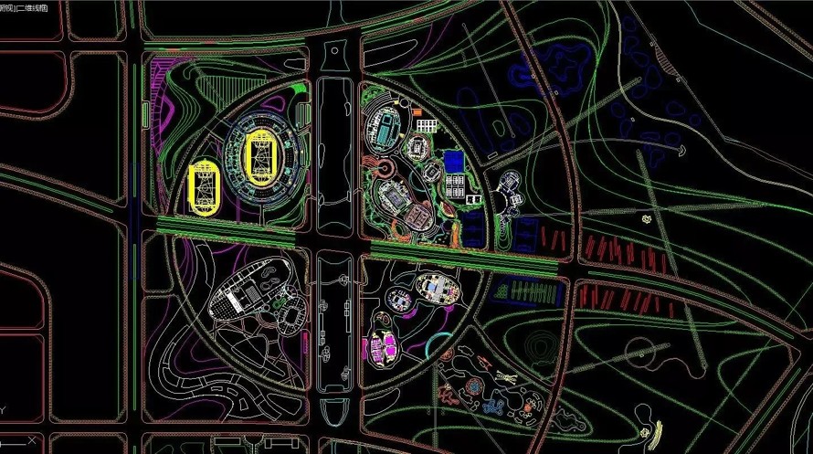 大师级设计布局-某市文化体育运动公园概念性规划设计方案+CAD平面总图（104页高清JPG+CAD总图）