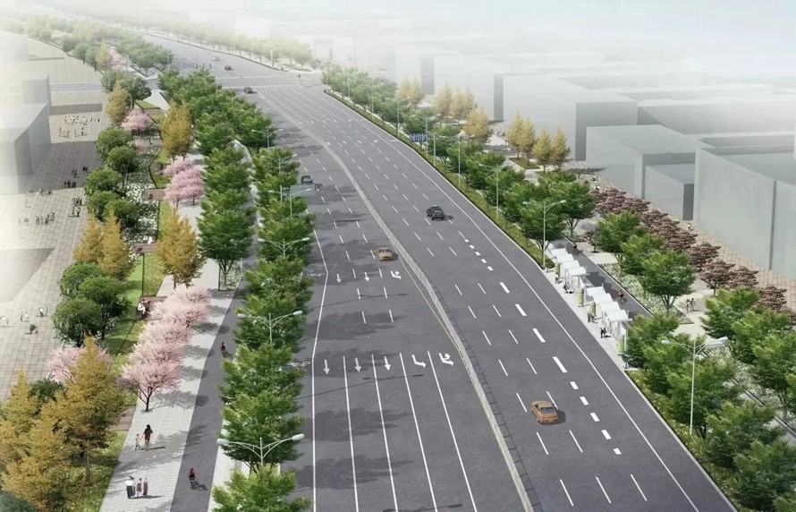 国际新城-先导市区-主干道路-某市国际新城先导区主干道路景观设计扩初设计方案+扩初CAD（280页PDF+CAD扩初）