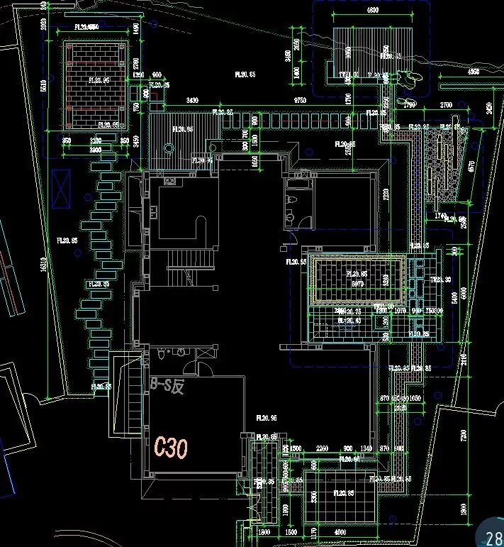 高端别墅区60个私家庭院景观CAD平面图（文件为知名等著名景观设计公司的高端别墅区的私家庭院景观设计CAD平面图)