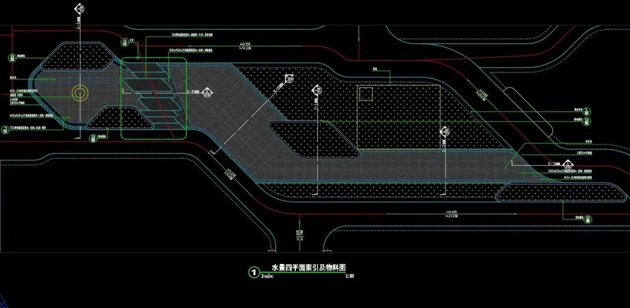 艺术构图的线性景观-现代设计的变化统一-某顶豪地产项目大区景观设计全套施工图（全套包括：园建+水电+植物）