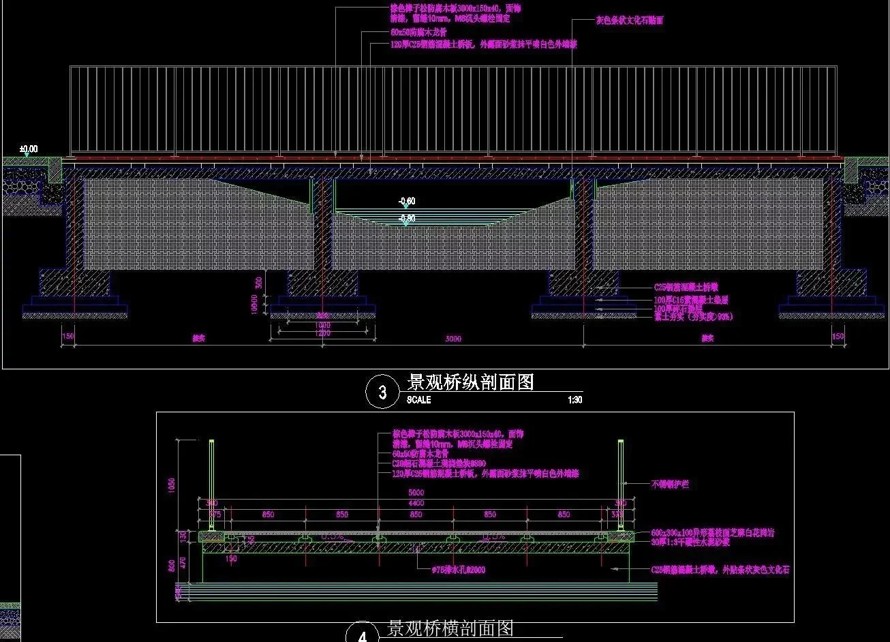 法国岱禾-联手北京古建院-打造涵盖水文段、街市段、山峦段、标准段的城市景观大道精品工程全套施工图（园建+绿化+水电）