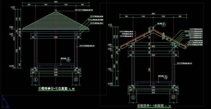 大型公共绿地经典案例-城市山地公园极品参考-某市大型城市绿地项目二期二标段景观全套施工图（园建+结构+绿化+水电+植物）