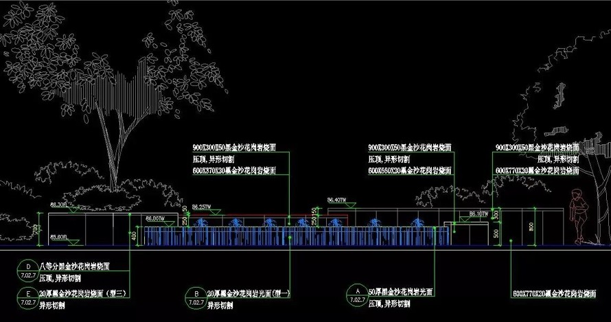 最新整理-经典入口水景-精细施工做法-设计标准参考-五个入口大型水景施工图（其中一个模型加施工图）