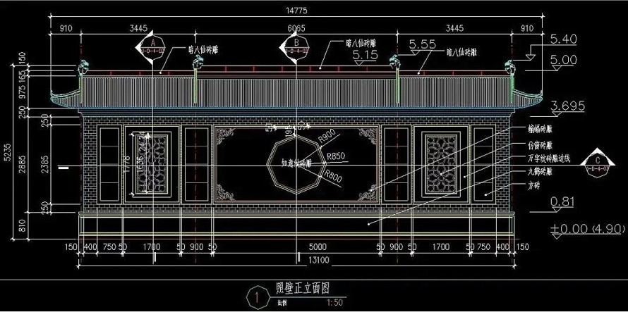 香市古镇--核心景区--东莞某古镇旅游景区传统中式文化公园景观设计全套（该资料包括：全套园建施工图+植物施工图）