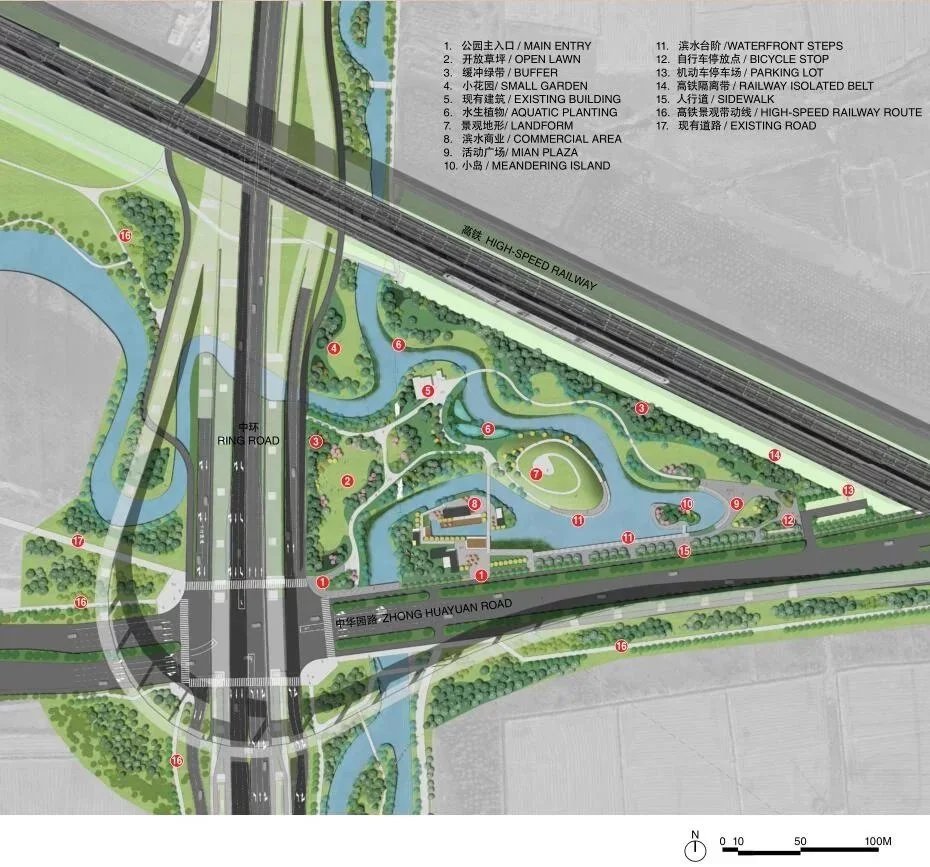 国际设计—集城市道路、城市公园、城市绿地与一体的综合性大型景观工程—昆山中环景观生态修复工程项目（7个高清版PDF