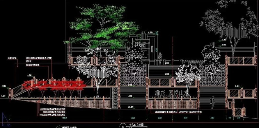 错落有致--经典简欧--重庆渝兴嘉悦山水景观设计全套施工图（该资料包括园建+绿化+水电）