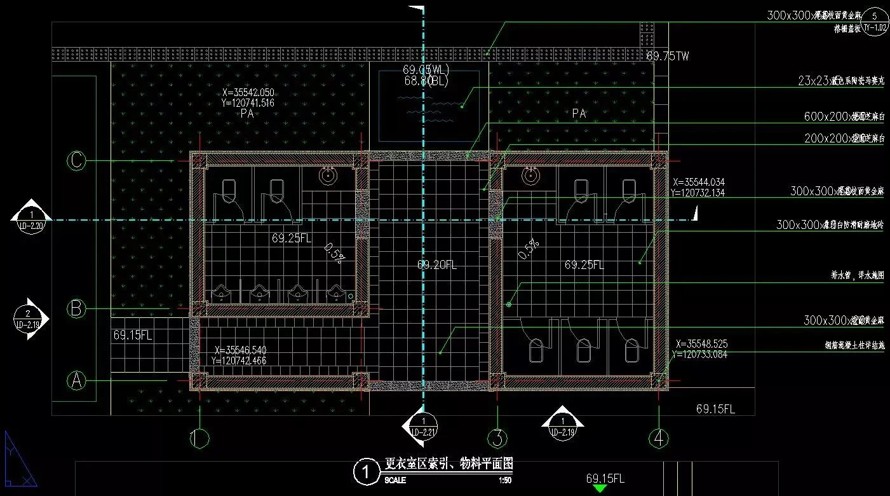 最新整理-山地公园-湿地公园-旅游风景区等园林建筑小品之-五个特色景观卫生间（洗手间）施工图（五个特色卫生间施工图）