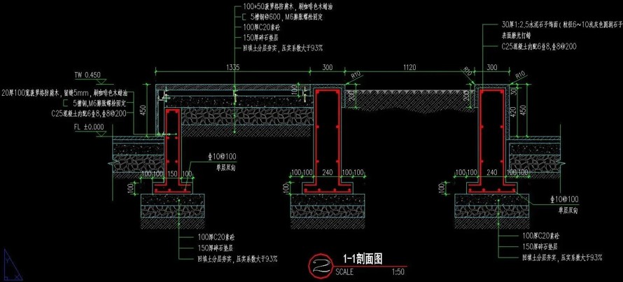 自然流动的艺术构图-简洁现代的滨水景观-某市滨水风光带景观设计全套施工图（全套施工图包括：园建+水电+植物）