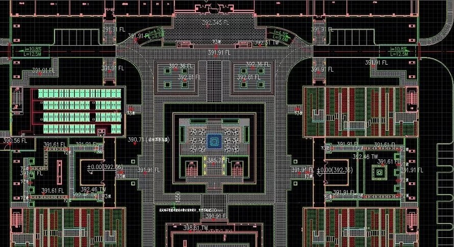 西安新中式景观施工图-沣东城市广场全套施工图CAD版本和PDF版本集合