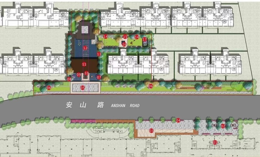 某新亚洲风格风格顶豪地产示范区景观深化方案+全套施工图+SU模型（不锈钢树池、镜面水景、新亚洲风格风格风经典景墙）