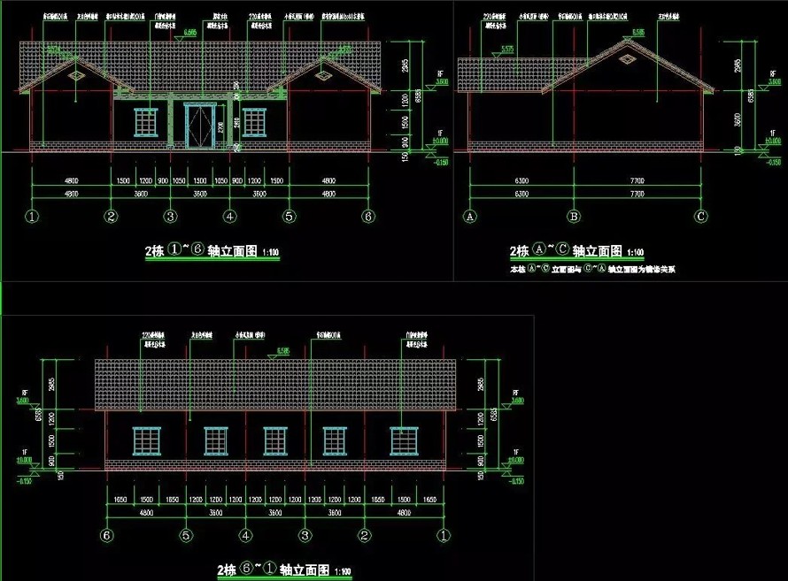 乡土和文化并重-景观和建筑统一-某新农村建设项目14栋民俗建筑外立面改造设计施工图（14栋民俗建筑改造设计施工图）