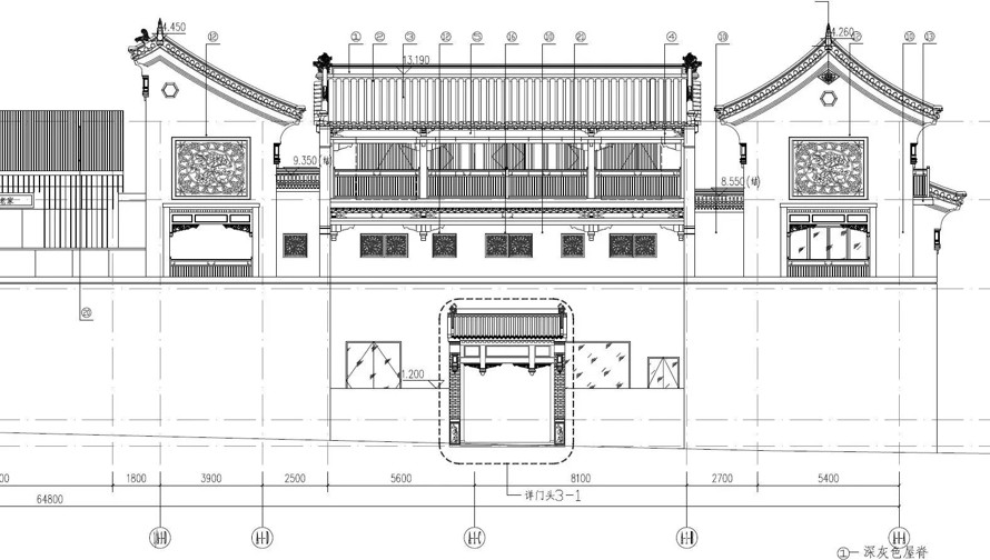 汉文化魅力之作-商业街精品项目-某市汉文化旅游度假区民俗商业街项目初步设计（建筑篇）