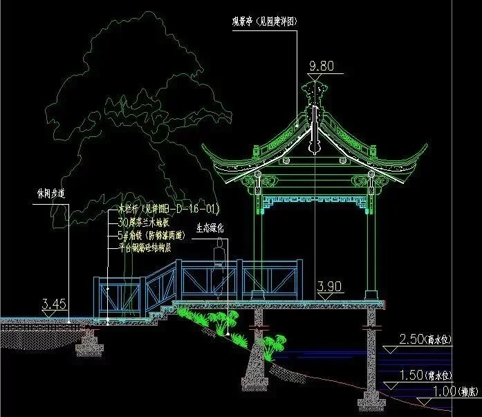 香市古镇--核心景区--东莞某古镇旅游景区传统中式文化公园景观设计全套（该资料包括：全套园建施工图+植物施工图）