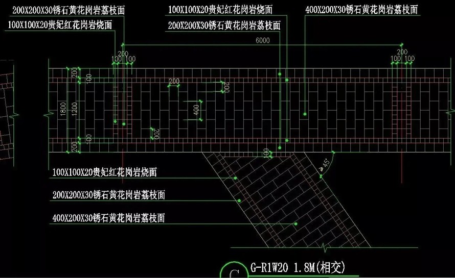 最新首发-铺装施工图标准化模块-透水砖杂拼-曲线路席纹-游步道转换-商业街铺装-园路节点-商业街