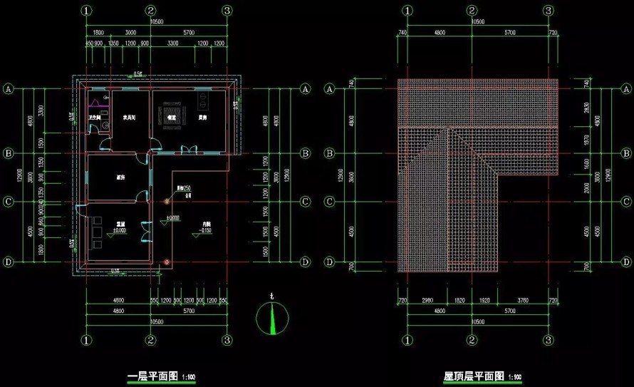 乡土和文化并重-景观和建筑统一-某新农村建设项目14栋民俗建筑外立面改造设计施工图（14栋民俗建筑改造设计施工图）